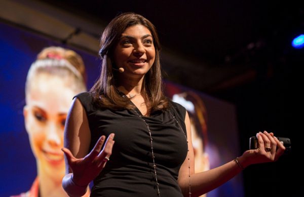 Rana El Kaliouby speaks at TEDWomen2015 - Momentum, Session 1, May 28, 2015, Monterey Conference Center, Monterey, California, USA. Photo: Marla Aufmuth/TED